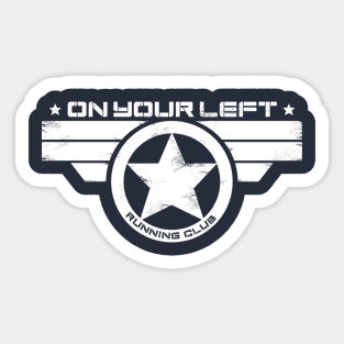 On Your Left Running Club Sticker